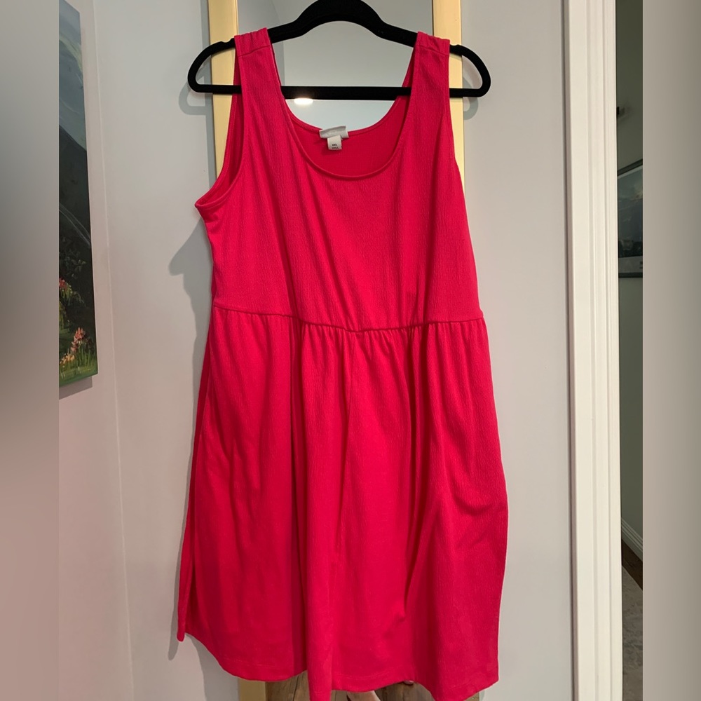 Ava & Viv Hot Pink Empire Waist Dress